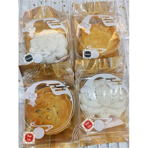 Bộ 95-100 khay túi đựng bánh trung thu 150g hình thỏ , sen, song ngư