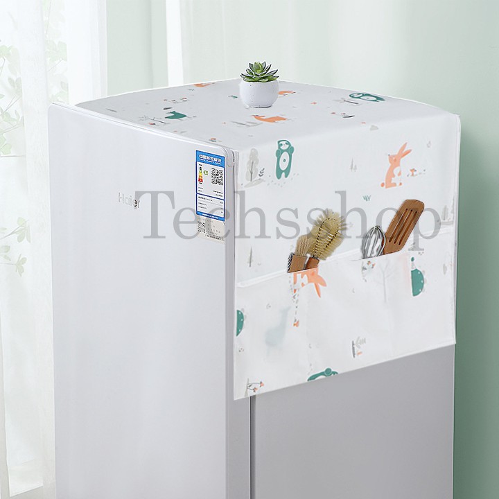 Tấm Phủ Tủ Lạnh Lớn Dày Bền Kèm Có Túi - Phụ Kiện Nhà Bếp - Refrigerator Cover