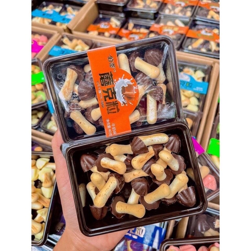 Bánh Quy Nấm Socola BODI'S Mix Đủ Vị Siêu Ngon - Hộp To 40gr [SIÊU HOT]