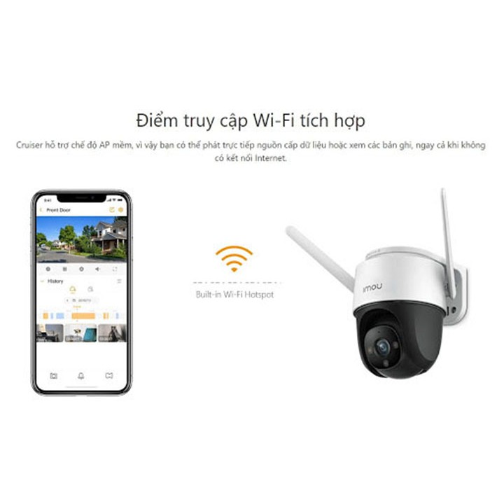 Camera Wifi Imou S22FP , S42FP camera ngoài trời Có Màu Ban Đêm, Chống Nước, Camera PTZ Xoay 360 Độ - Bảo hành 24 tháng