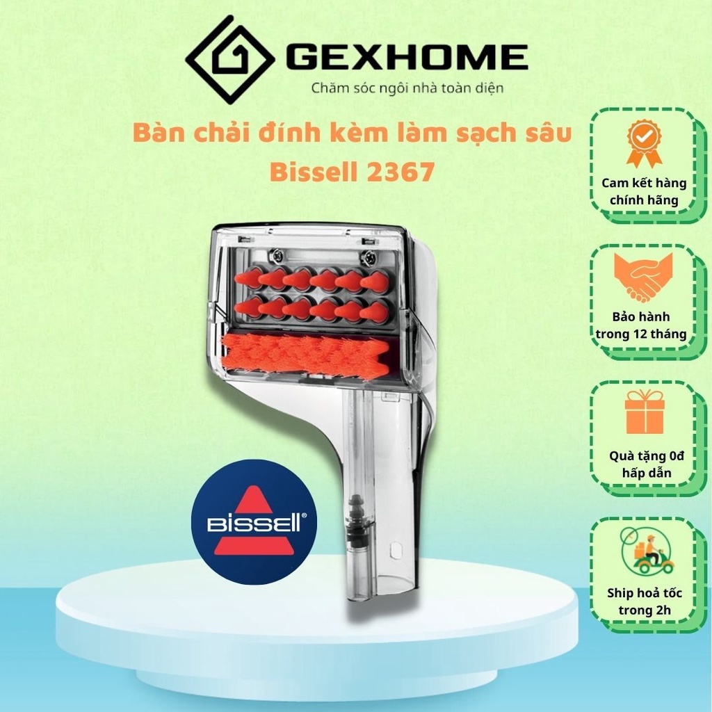 Bàn chải đính kèm làm sạch sâu Bissell 2367 lông bàn chải kết hợp cao su - GEXHOME