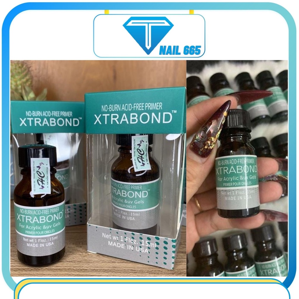 Liên kết bột mỹ PRIMER XTRABOND 15ml chính hãng , Kiềm dầu liên kết bột siêu trắc 2 in 1 sịn