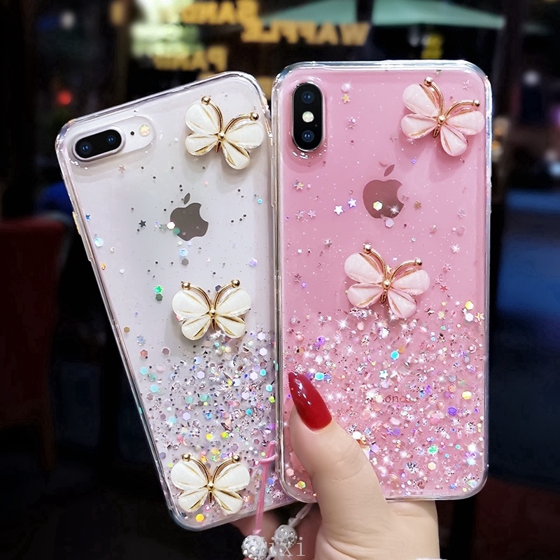 3D Bling Butterfly Phone Case For Samsung Galasy A32 A12 M51 A01 Core Note 20 Ultra A50s A40s A30s A20s A10s S20 Ultra Plus S20+ Soft TPU Cover | BigBuy360 - bigbuy360.vn