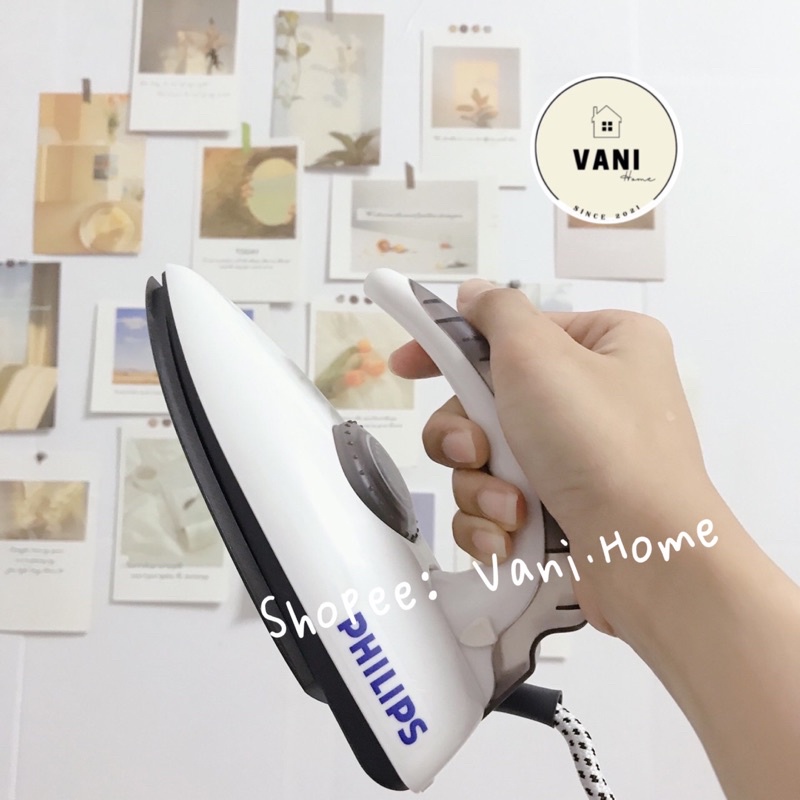 Bàn ủi mini du lịch gấp gọn tiện lợi nhỏ nhắn - Bàn là PHILIPS khô cầm tay mini xếp gọn GZ500