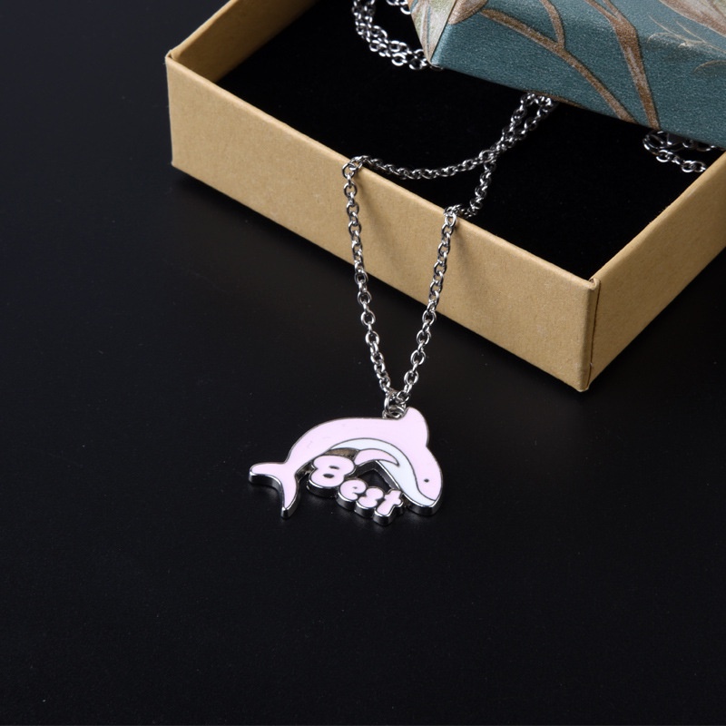 Bộ 2 Vòng cổ mặt hình cá heo nhỏ cho cặp đôi