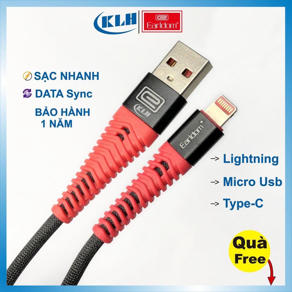 Cáp Bọc Vải Siêu Bền EarlDom EC-060/060M/060I