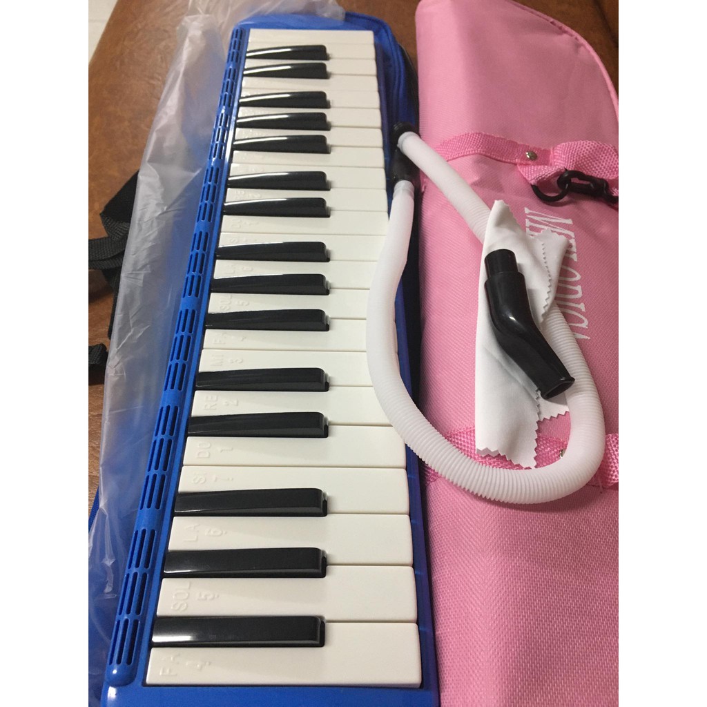 Đàn thổi - Kèn Melodica 37 phím - màu hồng / xanh dương kèm túi đựng