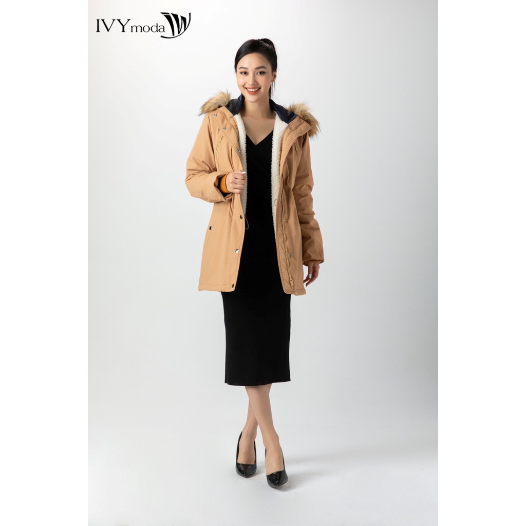 Áo khoác Parka nữ chần bông chống thấm nước IVY moda MS 71B7957