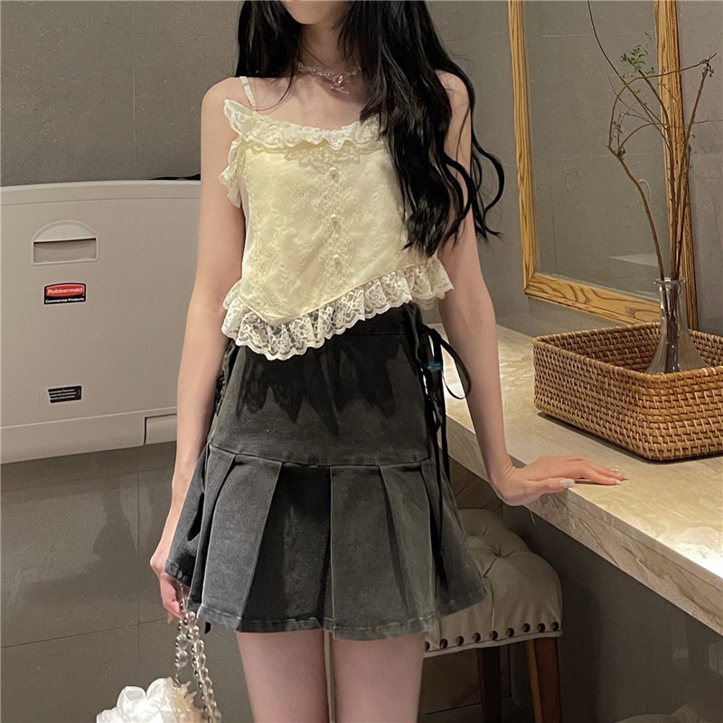 Áo hai dây Phối Ren Thiết Kế Độc Đáo Thời Trang