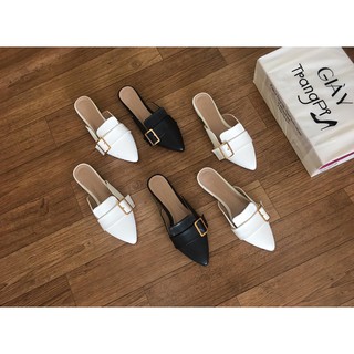 Giày hở gót Mules 2cm