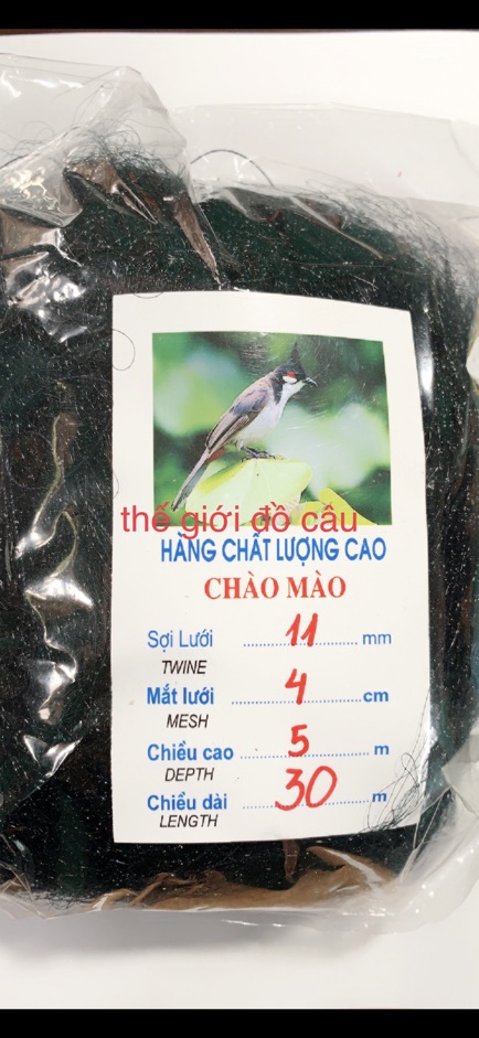 lưới bắt chim 4cm cao 5m dài 30m hàng thái lan chất lượng cao