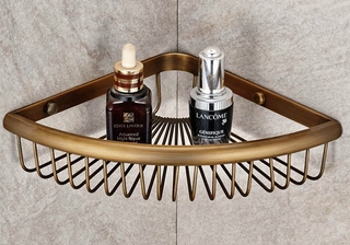 Đồng cổ phòng tắm phụ kiện góc tắm tắm xà phòng khay caddy giỏ dây giá để đồ treo tường zba510