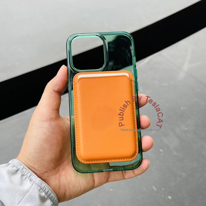 Ốp Điện Thoại Cứng Màu Pha Lê Trong Suốt Từ Tính Cho iPhone 14 14max 14Pro 13 13Promax 13Pro 1212Promax