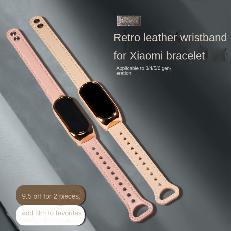 Dây Đeo Thay Thế Bằng Da Bò Cho Xiaomi Mi Band 7 Mi Band 6 / 5 / 4 / 3 NFC