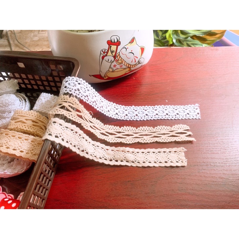 Ruy Băng Ren size 20mm viền trang trí viền áo, quần, nón, đồ may mặc, handmade