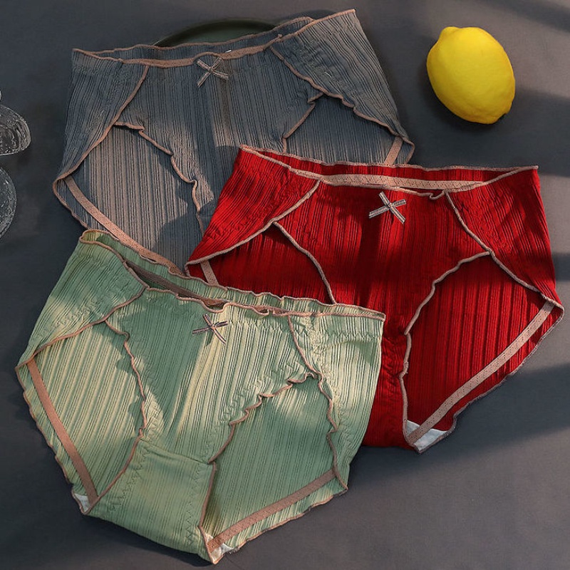 Quần Lót Cotton Kháng Khuẩn Lưng Vừa Không Đường May Quyến Rũ Cho Nữ