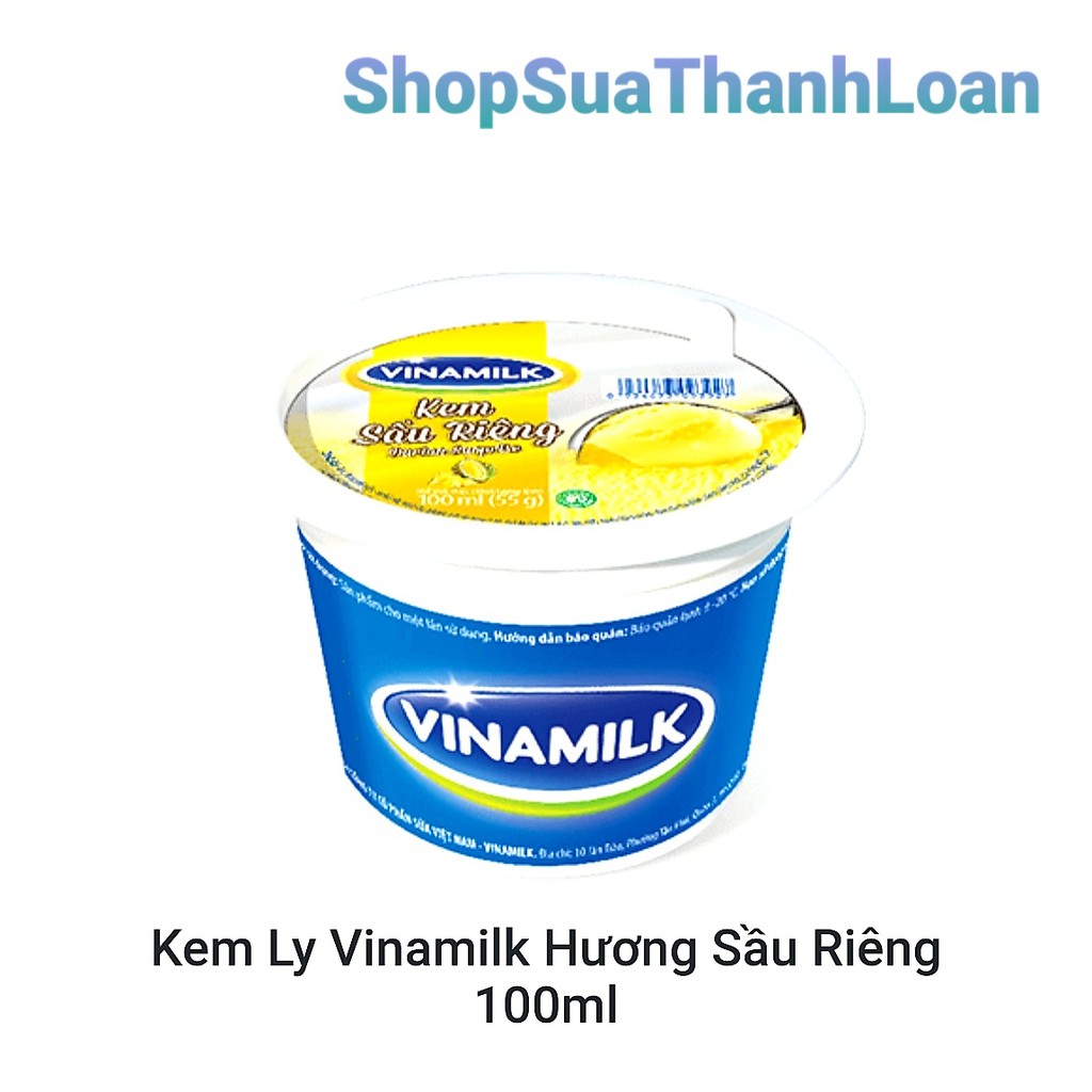 [Giao NowShip] KEM LY VINAMILK HƯƠNG SẦU RIÊNG - LY 100ML