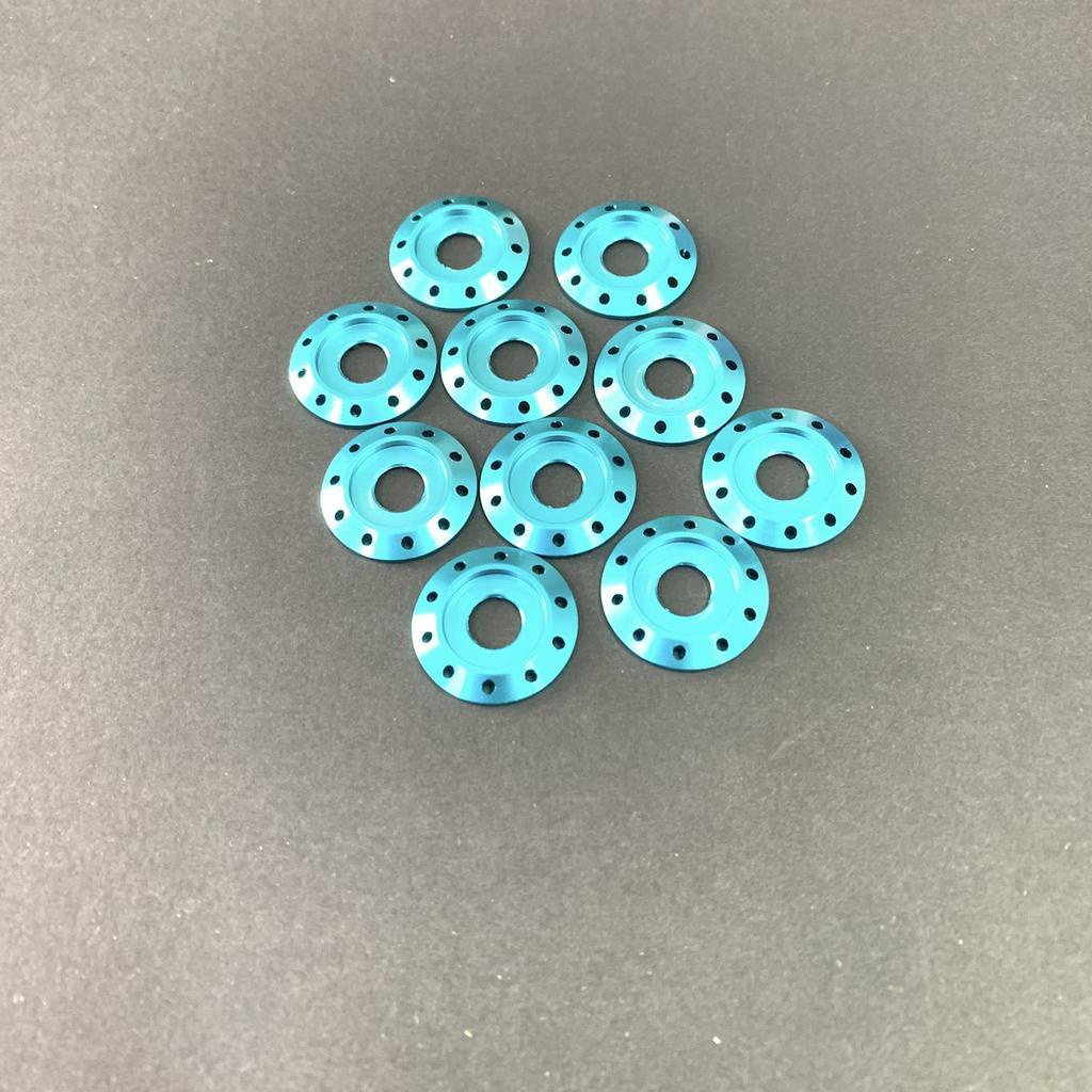 Bộ 10 long đền nhôm cnc lỗ 6LY 8LY ly bắt ốc vương miện,GR5 tinh xảo có nhiều màu lựa chọn SLN66