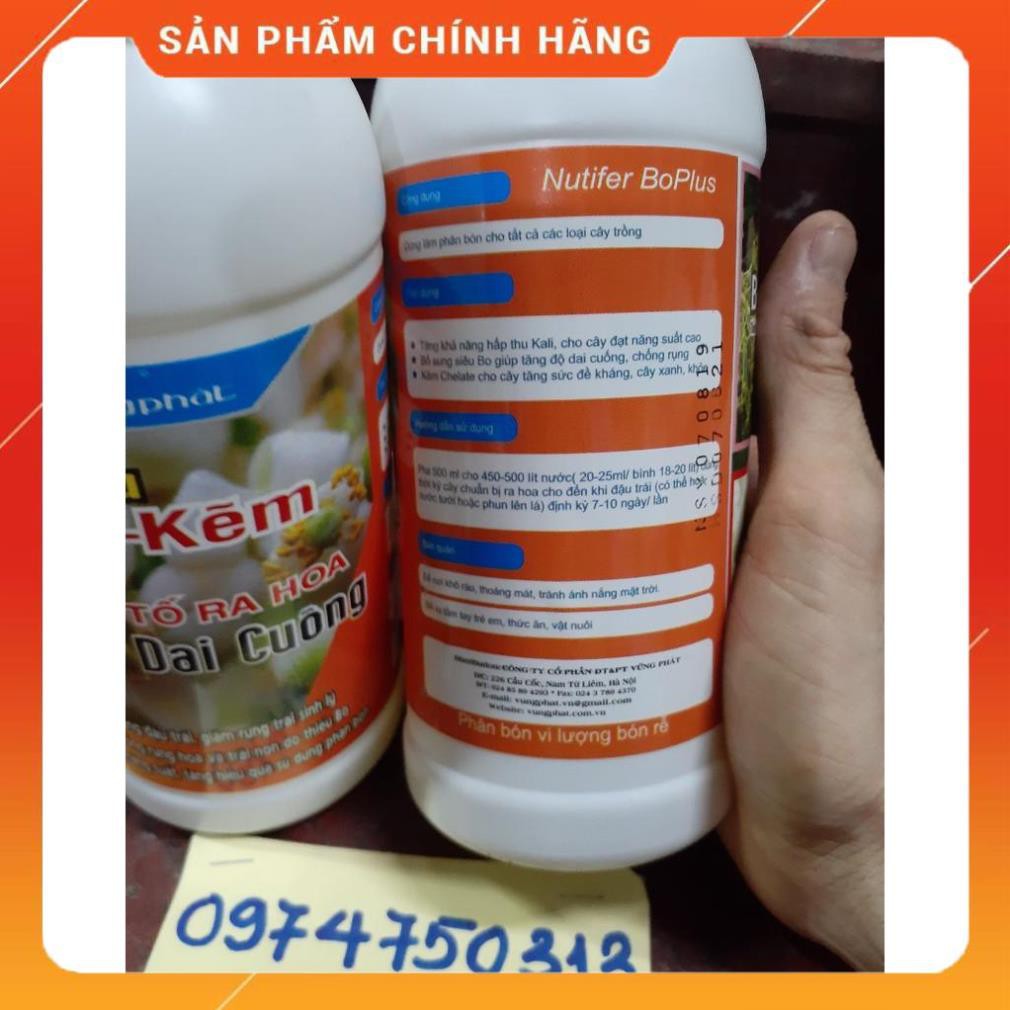 PHÂN BÓN LÁ SIÊU BO- KẼM KÍCH TỐ RA HOA, SIÊU DAI CUỐNG CHAI 500ML