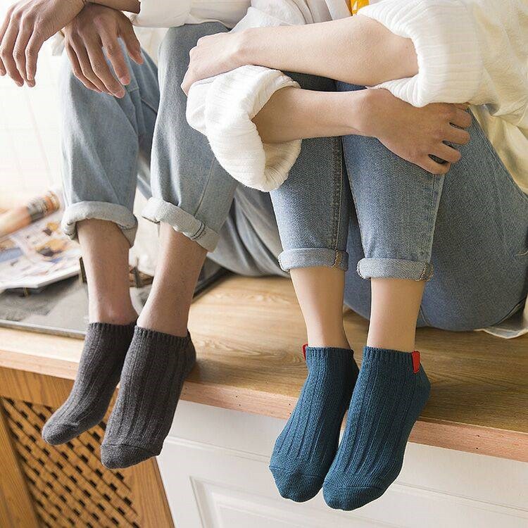 Vớ ngắn kiểu dáng đơn giản phong cách Hàn Quốc