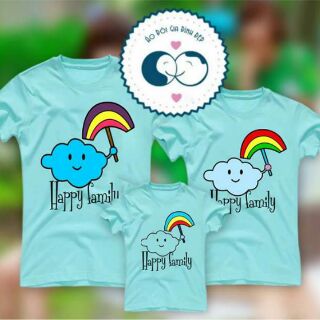 Set 3 áo gia đình mây