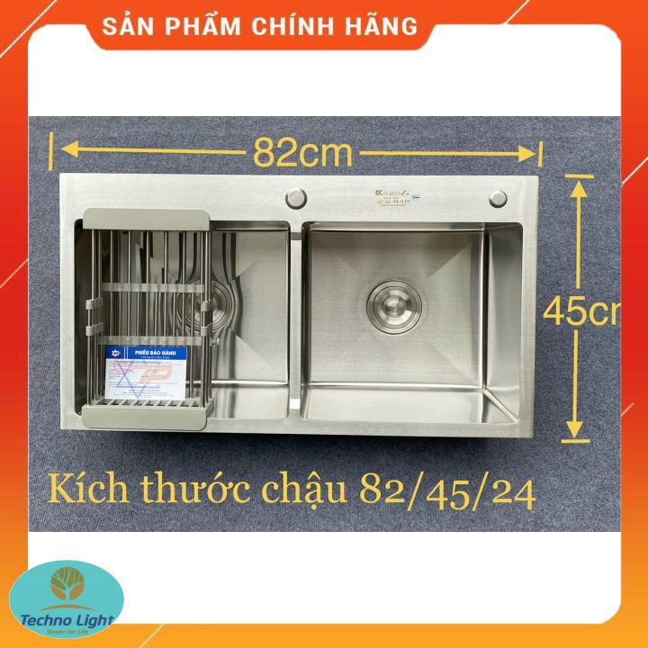 Chậu rửa bát, chậu rửa chén Inox 304 KAGOL cao cấp, Chống ồn, chống bắn nước 💖HÀNG CHÍNH HÃNG- BH 5 năm💖 Tặng rổ co gãn