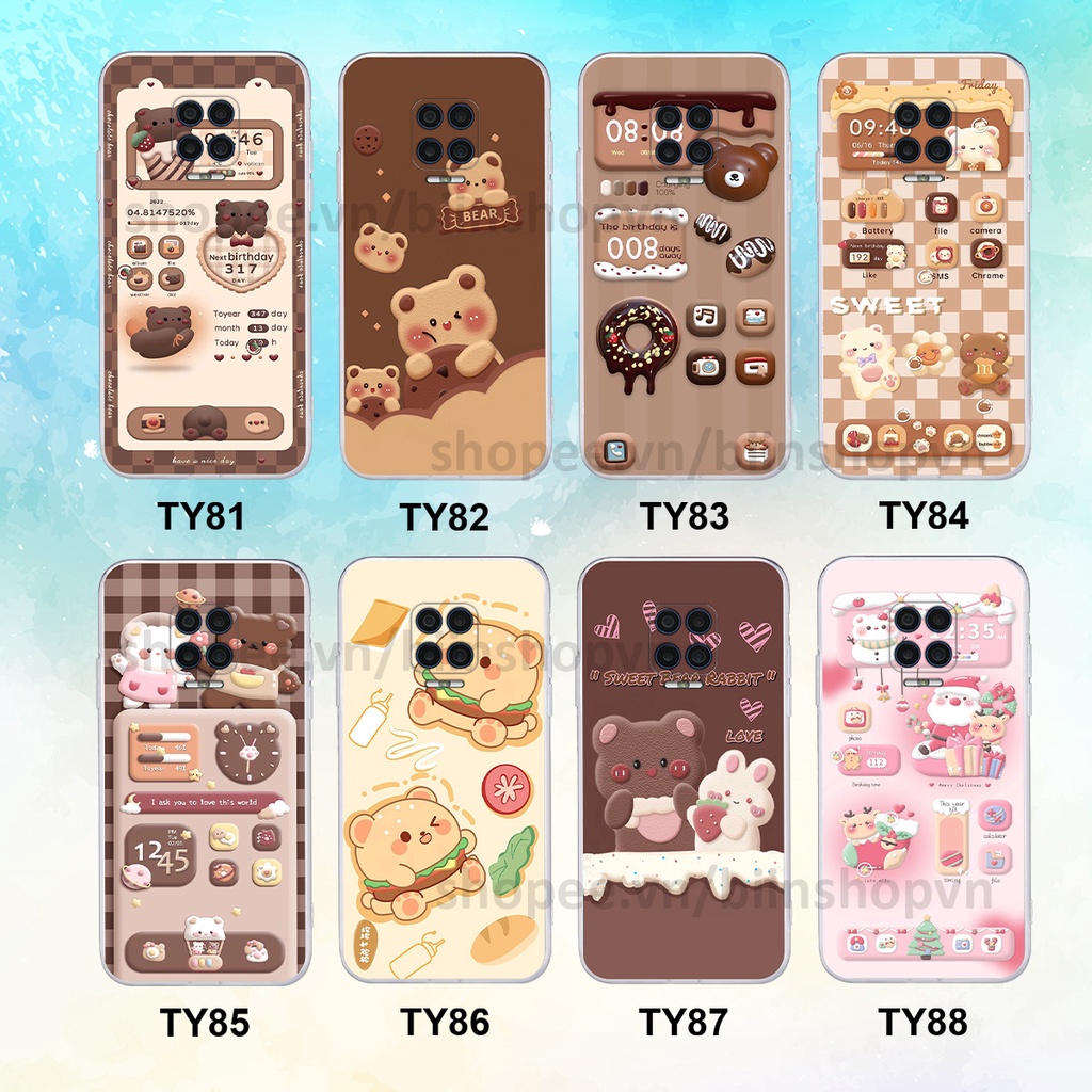 Ốp Vsmart Aris / Aris Pro in hình gấu chocolate kẹo ngọt siêu đẹp siêu xinh