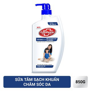 Sữa Tắm Lifebuoy Ion Bạc Chăm Sóc Da chai 850gr + KÈM QUÀ TẶNG SỮA TẮM DETOX MACHA KHỔ QUA