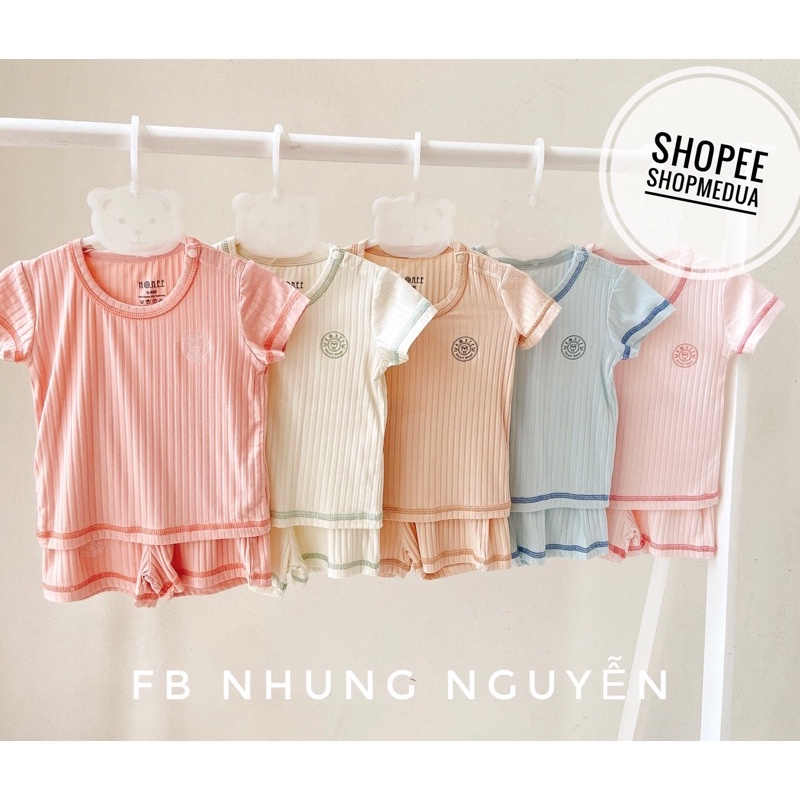 Bộ cộc tay cúc cổ trụ cho bé (6-9m đến 3-4Y)