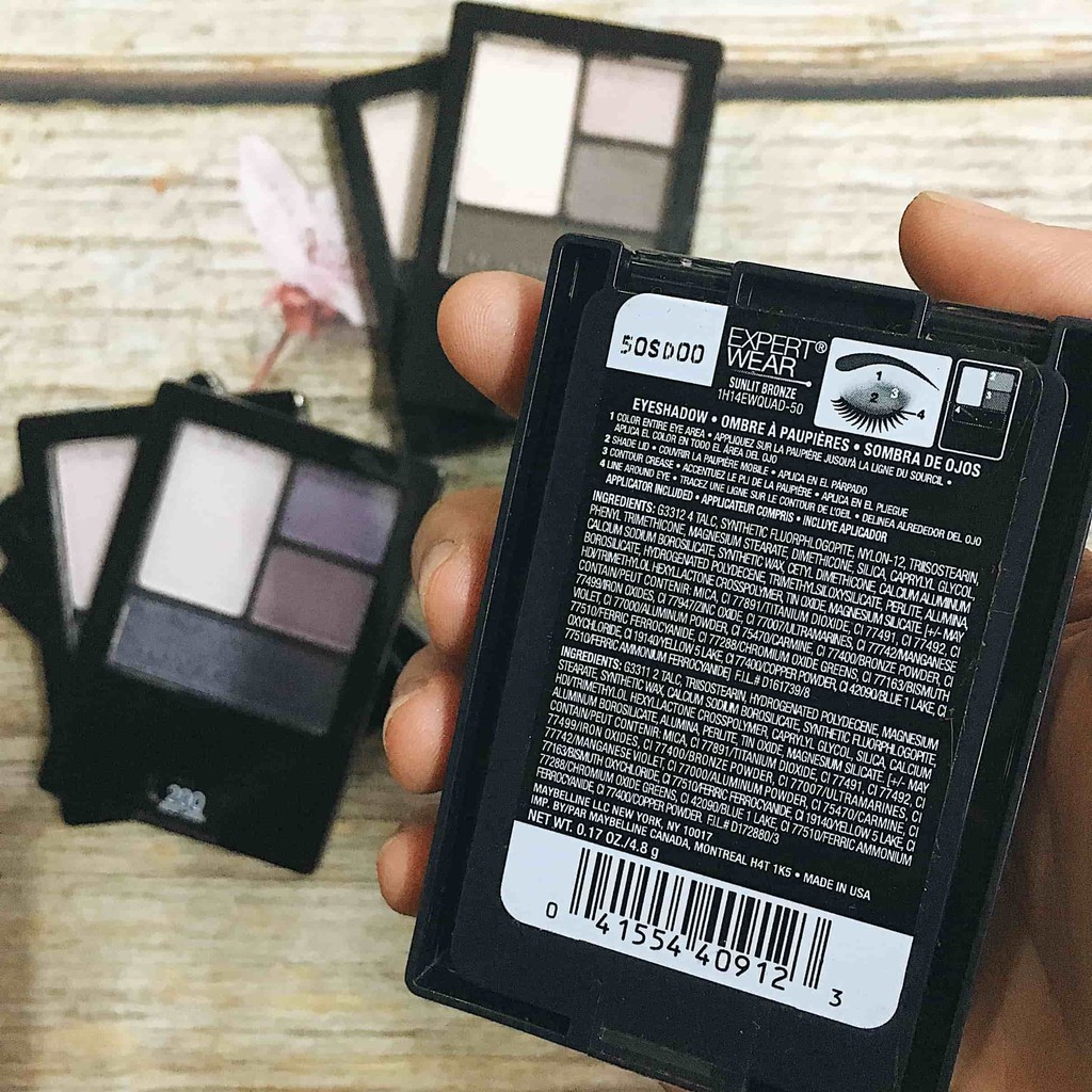 Bảng Phấn Mắt 4 Màu Maybelline Expert Wear Eye Shadow Quads