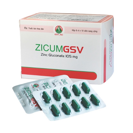 Viên uống bổ sung kẽm Zicum 60 viên GSV