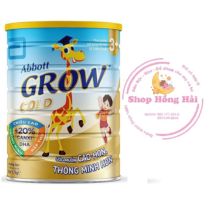 Sữa bột Abbott Grow gold step 3+ 1kg7 (1700g) mẫu mới