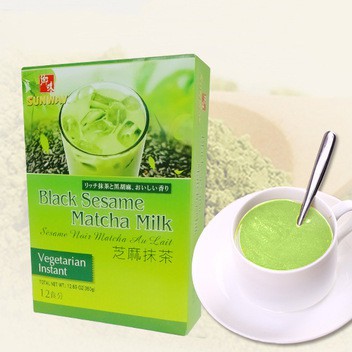 Bột trà sữa Sunway vị Trà xanh & Mè đen hộp 360gr (12 gói)