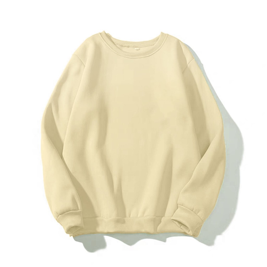 Áo sweater nam nữ nỉ ngoại trơn, chất nỉ bôn, thích hợp làm áo cặp William - DS113