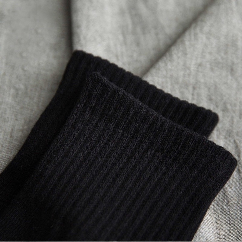 Vớ cổ trơn cao nam nữ tất trơn dài cotton thời trang đẹp kháng khuẩn khử mùi thấm hút mồ hôi tốt MONEY VC069
