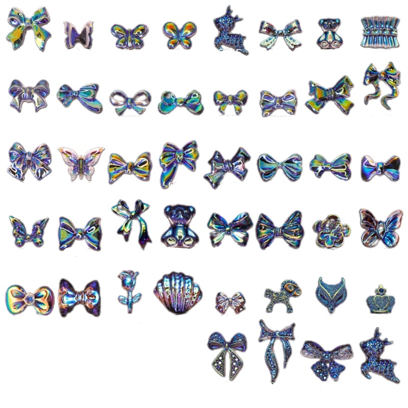 Set 200 Hình Dán Trang Trí Móng Tay Hình Nơ 3D