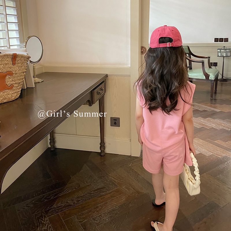 Hàng Mới Về Set Đồ 5 Món Gồm Áo Thun Tay Cộc Và Quần Ngắn Bằng 100% Cotton In Họa Tiết Thời Trang Mùa Hè Hàn Quốc Cho Bé Gái