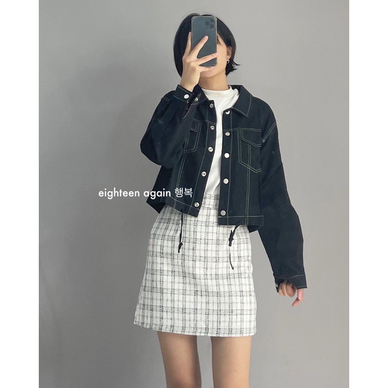 JACKET KAKI VIỀN CHỈ TRẮNG | BigBuy360 - bigbuy360.vn