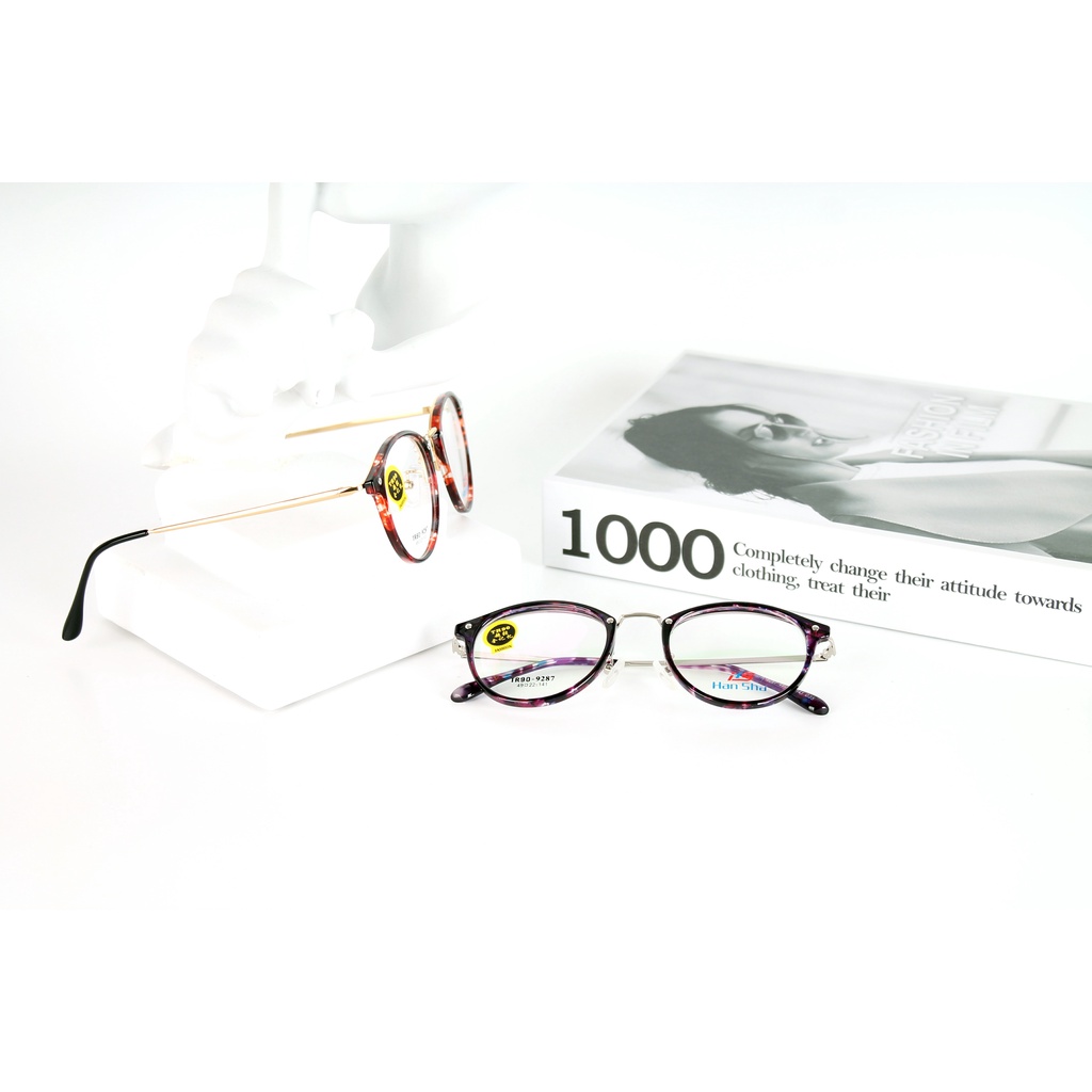 Gọng kính TR90 phối càng hợp kim cao cấp bền đẹp thời trang – hàng chính hãng Ouress 9287