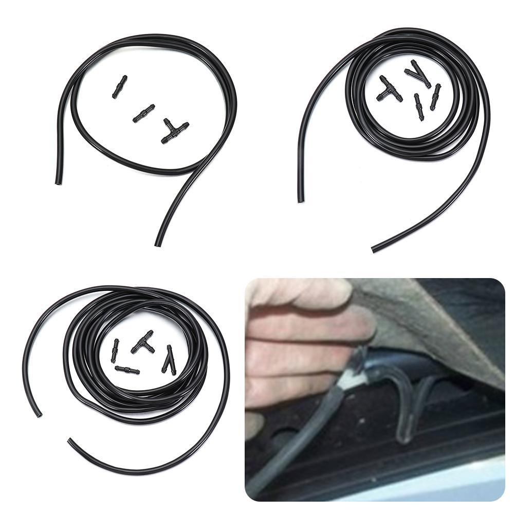 SUYO Đầu Nối Ống Nước Bằng Cao Su Màu Đen Cho Kính Chắn Gió Xe Hơi