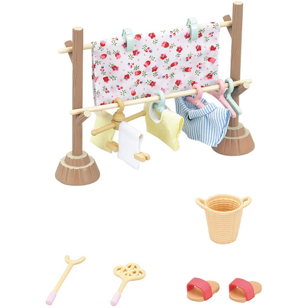 Sylvanian Families Bộ Phơi Quần Áo Ngoài Trời Washing Accessories Set