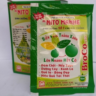 Phân Bón NITO MANHÊ Biến vàng thành xanh, Dinh Dưỡng Số 1 Cho Cây Trồng