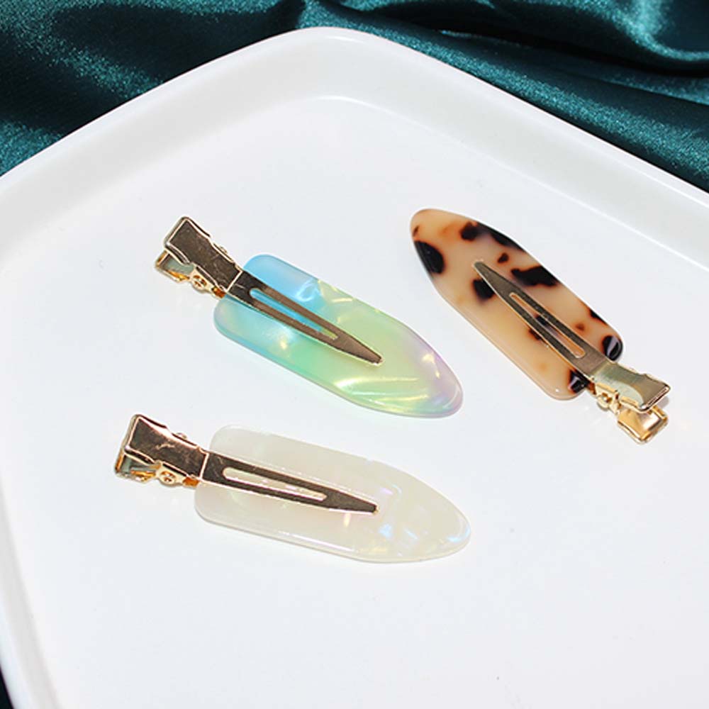 Kẹp Tóc Mái Không Cong Không Để Lại Dấu Vết Họa Tiết Da Báo Nhiều Màu Sắc Phong Cách Hàn Quốc Cho Nữ