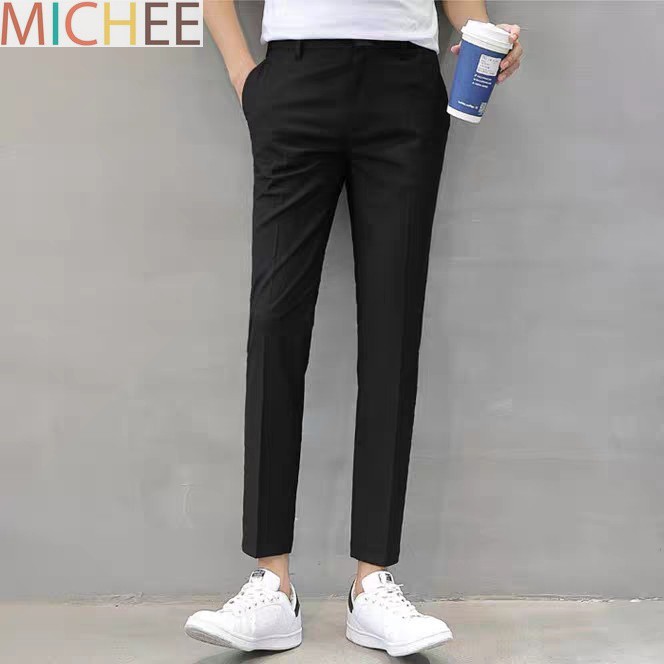 Quần âu nam MICHEE chất vải tuyết mưa ,co giãn 4 chiều dáng ôm body chống nhăn | BigBuy360 - bigbuy360.vn