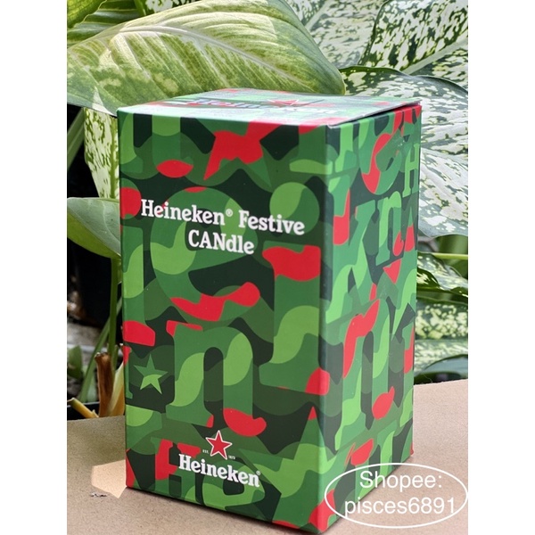 Bộ 2 đèn cầy lễ hội hình lon bia HEINEKEN