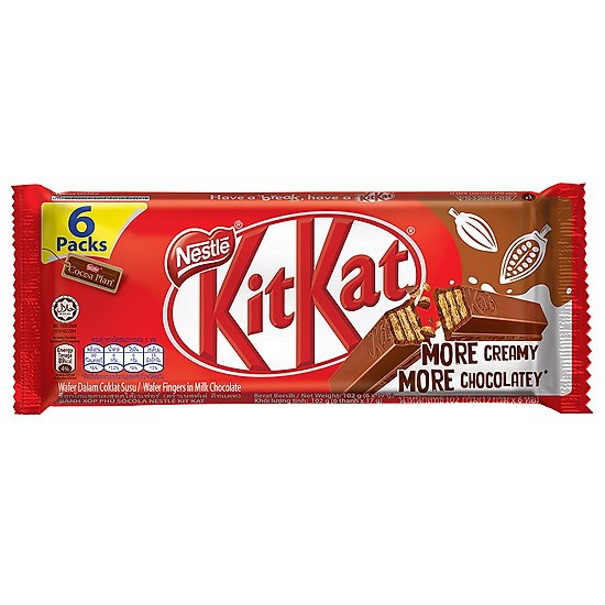 Socola Nestle Kitkat gói 12 thanh 204g