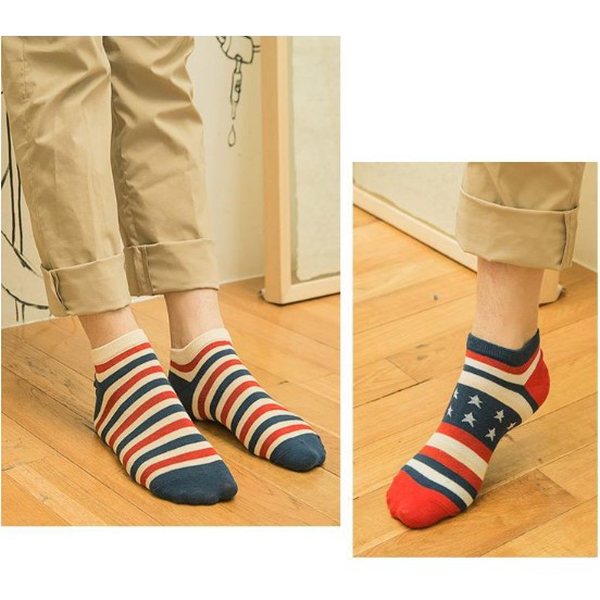 [HÀNG HOT] SET 5 ĐÔI TẤT Cổ Thấp ⚡ Phong Cách Hàn Quốc
