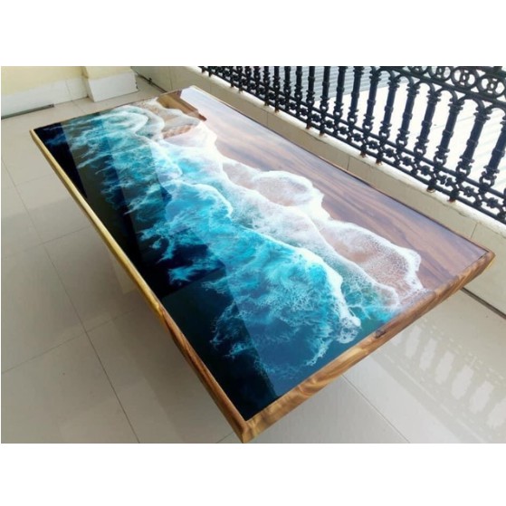 Bộ 10kg keo epoxy resin trong suốt làm bàn ghế