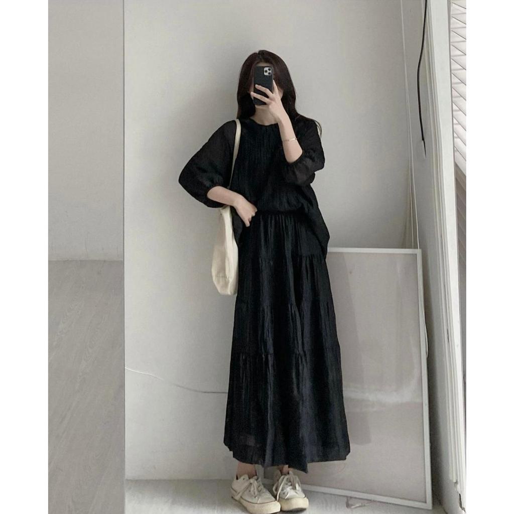 Set voan tơ 2 món kèm lót trong (ảnh thật)