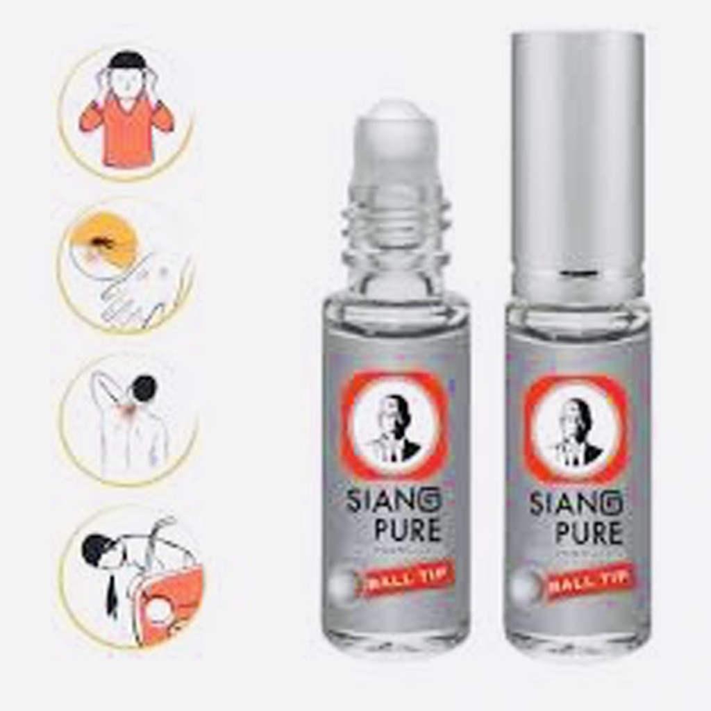 Dầu gió lăn siang pure oil ball tip 3cc Thailand